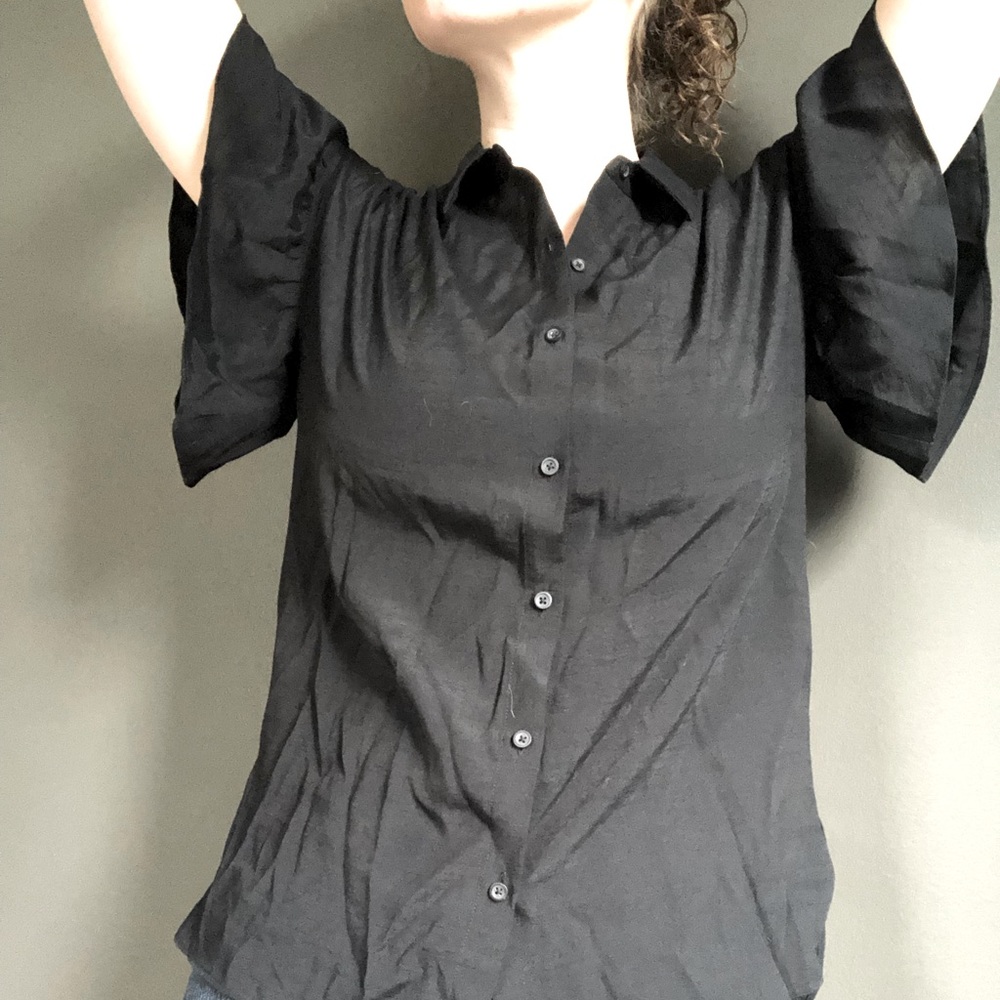 Small short sleeved button up blouse